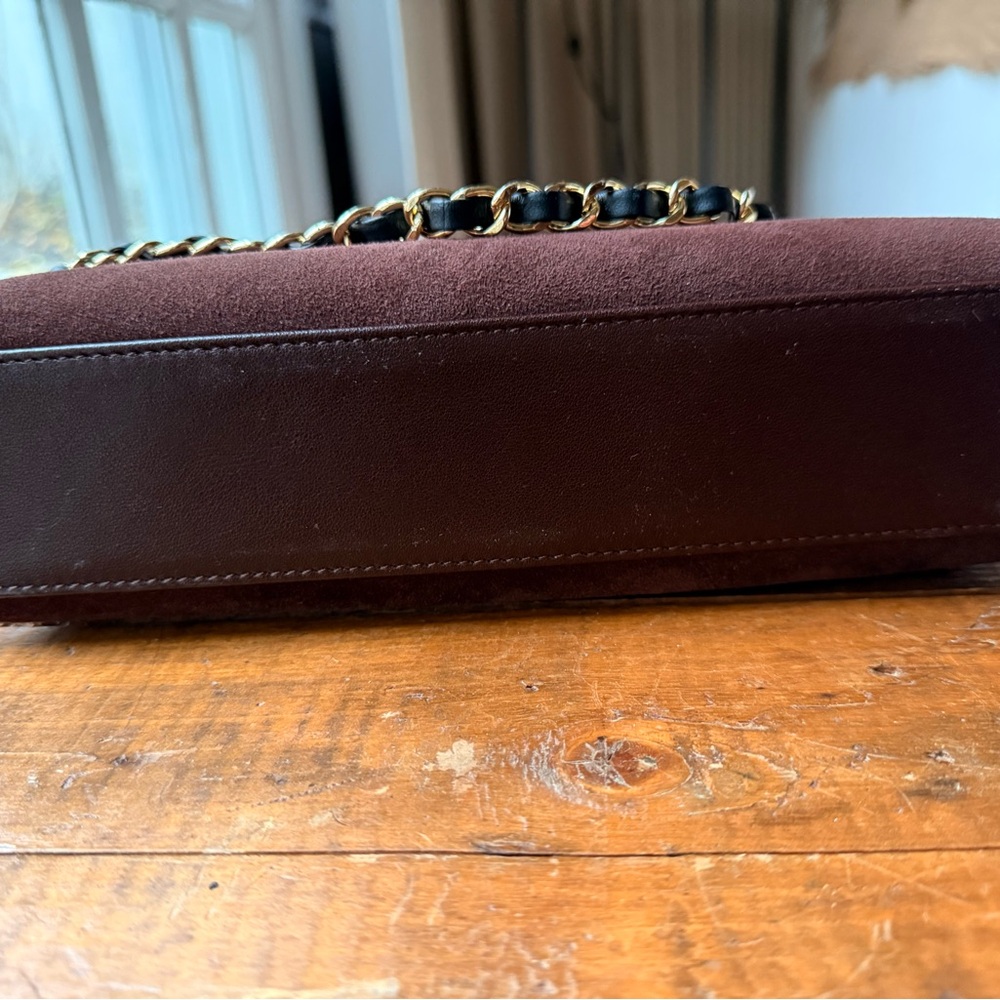 Aupen Chocolate Suede Bag - Picture 4 of 6